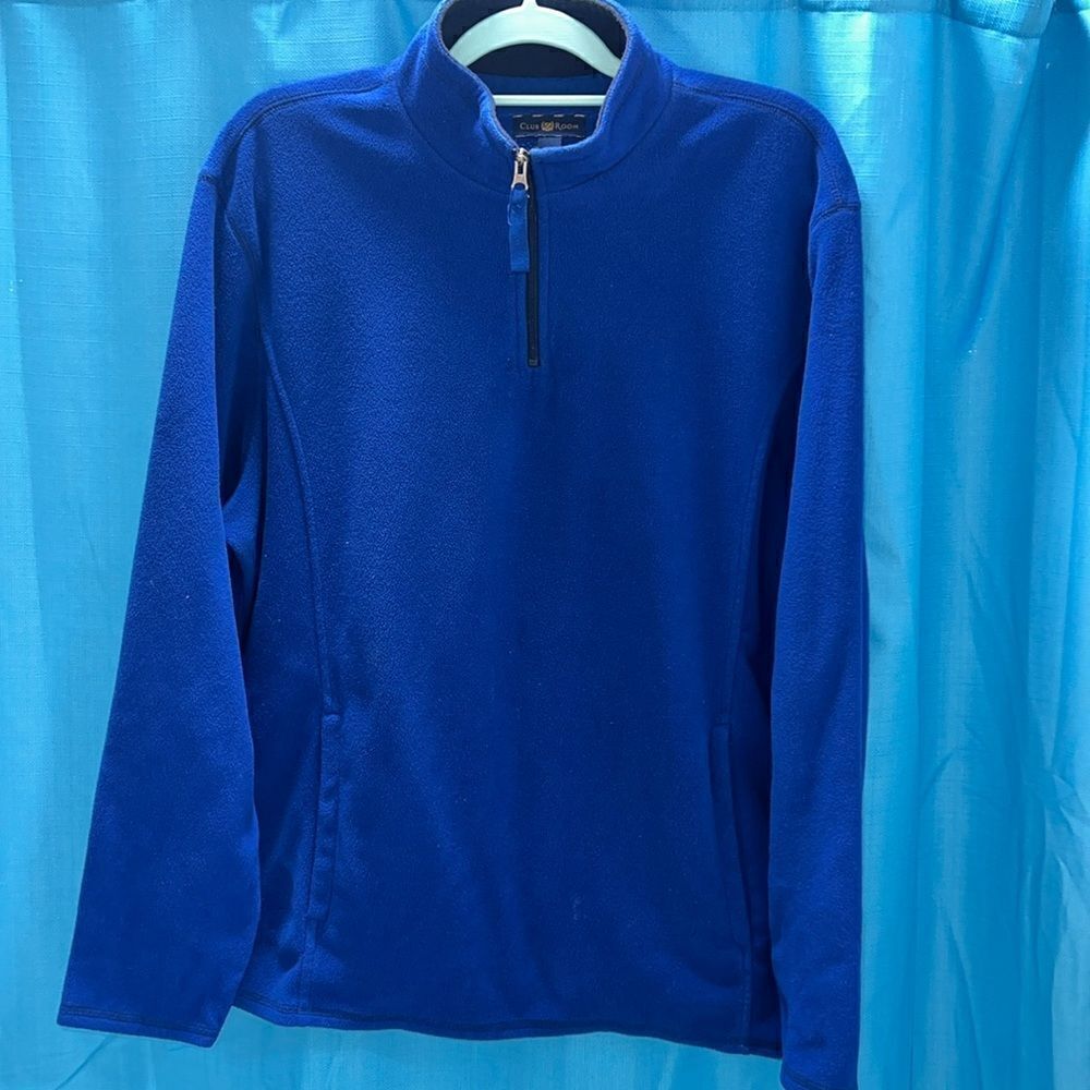 Club Room zip up sweater blue